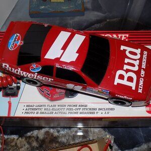 NASCAR Bill Elliott #11 Bud Columbia Tel-Com Corded Telephone Vintage W/Box